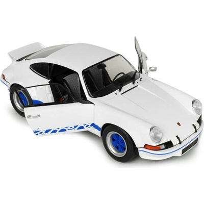 CARRERA PORSCHE 911 RSR BÍLÁ / MODRÉ PRUHY 1:18