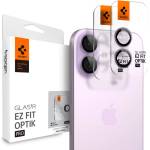 Spigen 2 броя стъклени протектор за камера на iPhone 16 / 16 Plus / 17 от Spigen Optik Pro Glas. TR. Ez Fit - Purple (8800283312607)