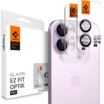 Spigen 2 броя стъклени протектор за камера на iPhone 16 / 16 Plus / 17 от Spigen Optik Pro Glas. TR. Ez Fit - Purple (8800283312607)