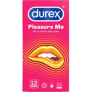 Durex Pleasure Me - презервативи с релеф и точки - 12 броя - lovesexshop