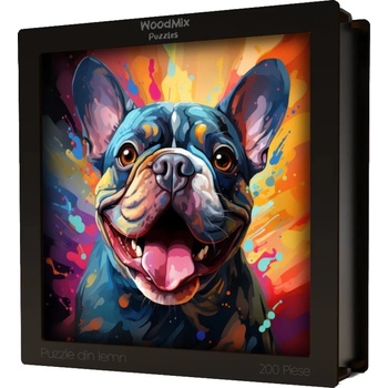 WoodMix Puzzles Дървен пъзел WoodMix, Кучета, 200 части - Френски булдог 2 (WM-D-0009)