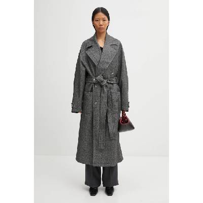 Fiorucci Палто с вълна Fiorucci Herringbone Maxi (W25FWOCO001PL01GY01)