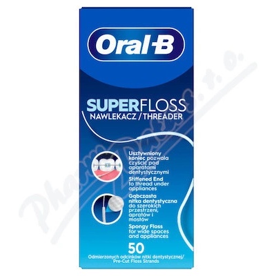 Oral-B Zubní nit Superfloss 50 ks – Zboží Dáma