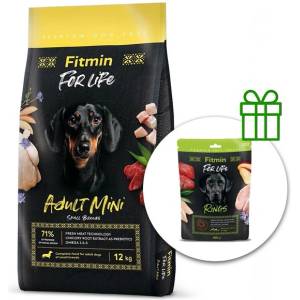 Fitmin FOR LIFE Възрастен Мини 12 кг + Fitmin For Life Пръстени БЕЗПЛАТНО