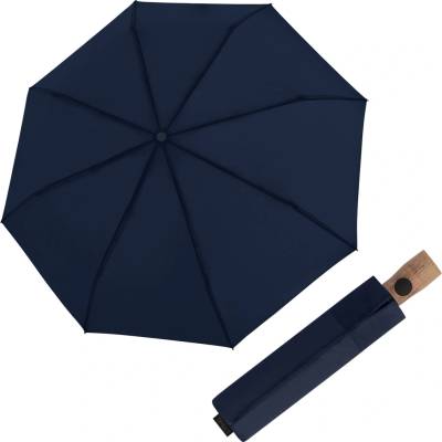 Knirps Timber Duomatic Navy skladací dáždnik