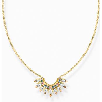 Thomas Sabo KE2203-488-7-L45V Gold plated chain w. sunbeams and coloured stones , Жени