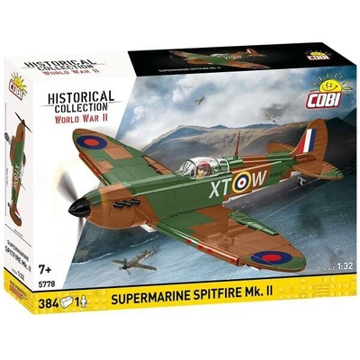 COBI 5778 World War II Britské stíhacie lietadlo Supermarine Spitfire Mk. II 1:32