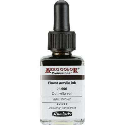 Schmincke Aero Color akrylový atrament Professional Standard 606 tmavohnedá