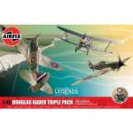 Airfix Класически комплект самолет a40101 - Легенди - Дъглас Бадер (Троен пакет) (1: 48) (30-a40101)
