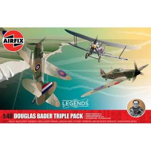 Airfix Класически комплект самолет a40101 - Легенди - Дъглас Бадер (Троен пакет) (1: 48) (30-a40101)