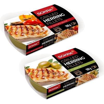 Sokra Grilované filety zo sleďa v paradajkovej omáčke 190 g