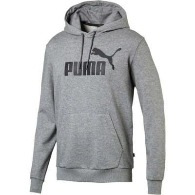 Puma Essential Big Logo hoodie sivá / čierna