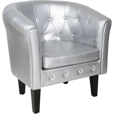 Miadomodo Chesterfield 58 x 71 x 70 cm stříbrné