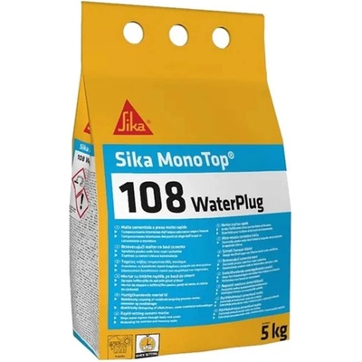 Sika MonoTop-108 Water Plug - бързо свързващ циментов разтвор за спиране на течове (708)