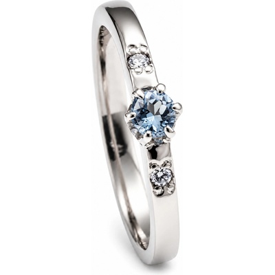 Stuchlík zlatý prsten s topazem a diamanty 015348