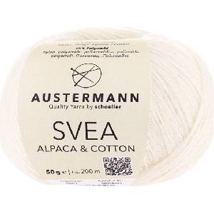 Austermann Svea Alpaca & Cotton 90316-01 White Плетива прежда (90316-01)