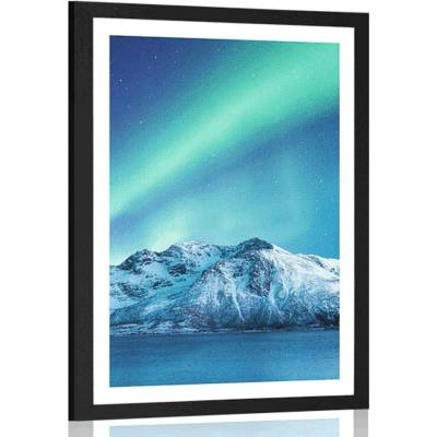 Plakát s paspartou arktická polární záře - 30x45 no frame