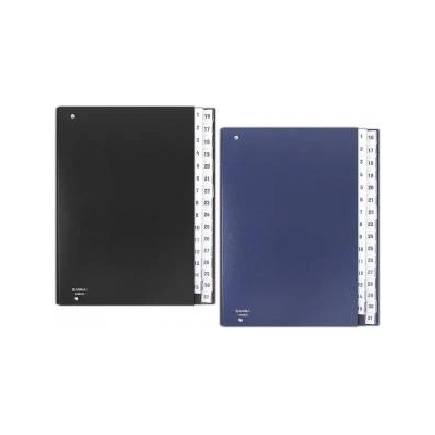 DONAU Correspondence folder, cardboard, A4, 1-31, navy blue