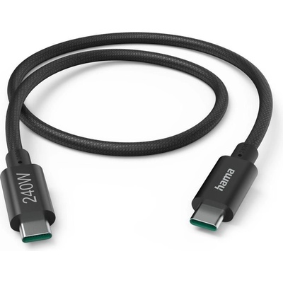 Кабел HAMA-201702, от USB-C(м) към USB-C(м), 1.5m, 240W, черен (HAMA-201702)