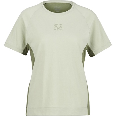 Stoic Дамска фланелка с къс ръкав за колоездене Stoic Women's PerformanceMerino LofsdalenSt. MTB S/S Cycling jersey - Light Agave Green / Moss Green (156-2841-0212)