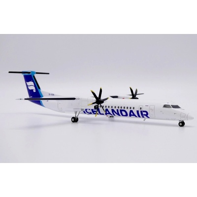 JC Wings DHC-8-402Q Dash 8 Icelandair Sky Blue Tail Named Auður djúpúðga 1:200