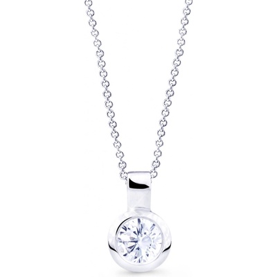 Cutie Jewellery Minimalistický prívesok z bieleho zlata Z8005 40 10 X 2