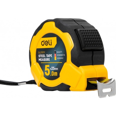 Deli Tools Ocelové měřicí pásmo 5m 25mm EDL3797Yyellow