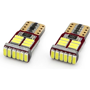 LED AMIO CANBUS 18SMD 4014 T10e (W5W) Bílá 12V, sada 2 ks
