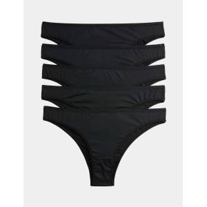 Marks & Spencer Бразилски бикини от микрофибър, 5 бр. в опаковка Marks & Spencer черна Marks & Spencer | Cheren | ЖЕНИ | 6