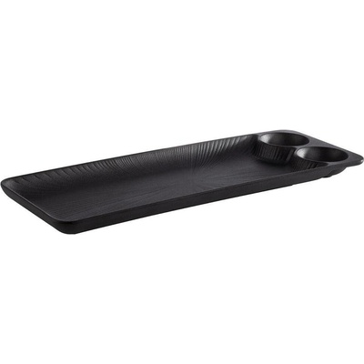 APS Melaminový talíř 410x150 mm, černý Nero
