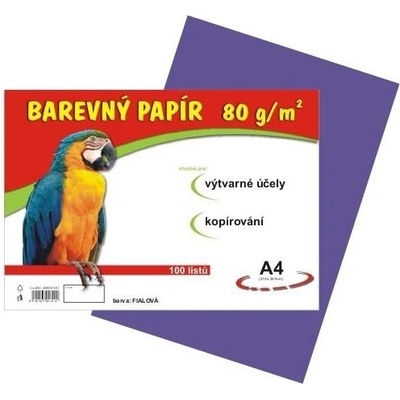 Papír barevný A4 80 g fialový 100 listů