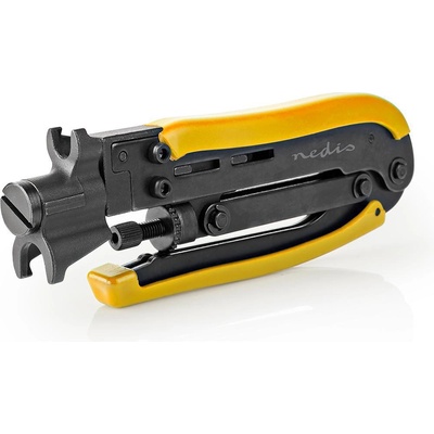 Nedis Kompresní kleště na F-Konektory RG58, RG59, RG6, RG7, RG11, tvrzená ocel (CSGG49530YE) – Zboží Mobilmania