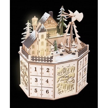 Adventní kalendář Small Foot Pyramida LED dřevěný