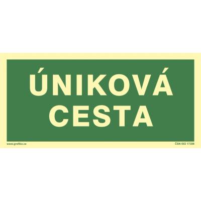 Grafiko | Úniková cesta - fotoluminiscenční - Materiál Plast, Rozměr 400x200mm
