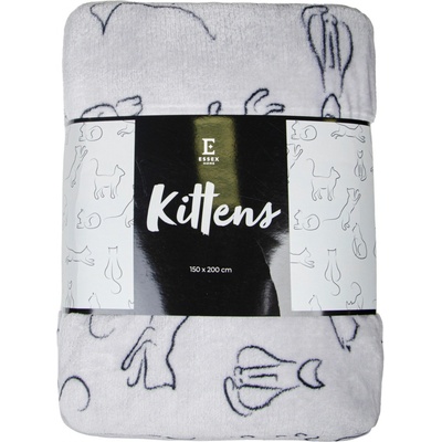 BBK deka z mikrovlákna Kittens šedá 150x200