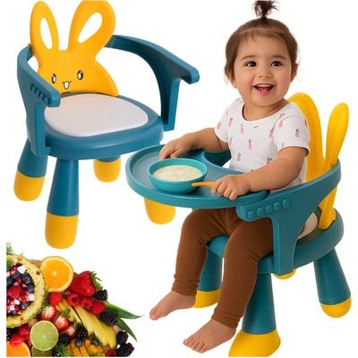 FunPlay 5846 na kŕmenie a hranie ZAJAČIK 31x31x45cm žlto-modrá