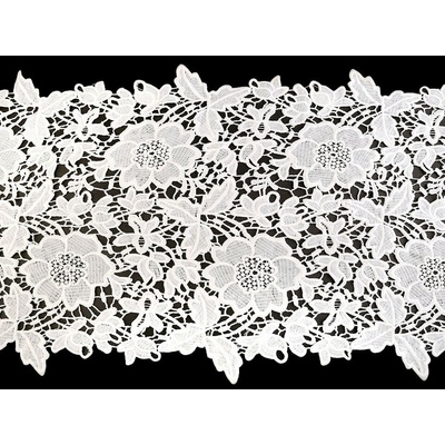 Vyšívaná krajka / běhoun šíře 36 cm off white Off White 1 m