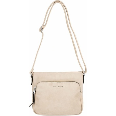 KATHY dámska crossbody koženková kabelka tmavo béžová