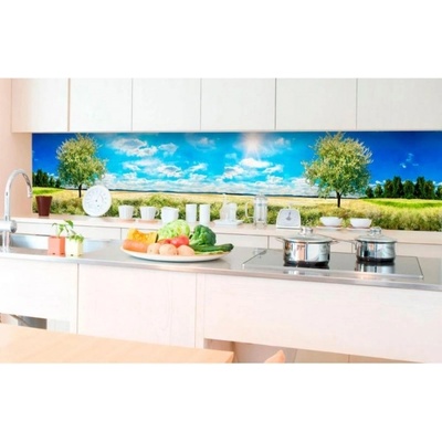 DIMEX ART Фототапет за кухня - дърво на поляна 350 x 60 см