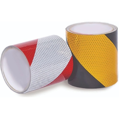 Reflexní výstražné značení WT-5219 – 50 mm × 5 m, červeno-bílá, směr doleva