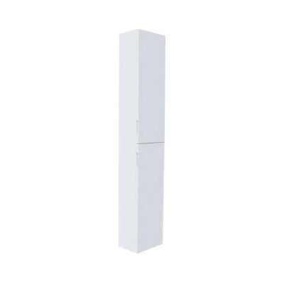 InterCeramic Pvc Колона за баня icp 2518 - бяла стенна колона с 2 вратички, гланц покритие и плавно затваряне (icp 2518)