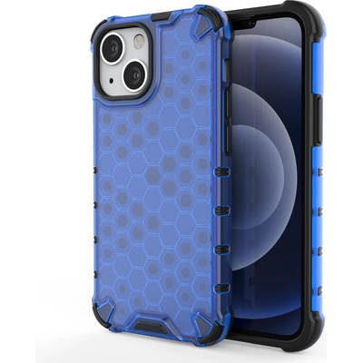 HQWear Удароустойчив кейс от ТРU материал Honeycomb за Apple iPhone 13 Mini, Син (9145576213391)