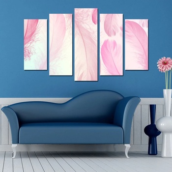 Art gift Декоративен панел - Розови пера