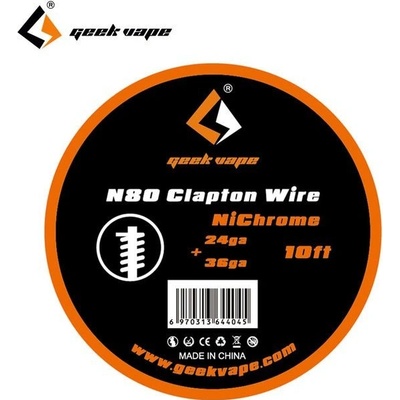 GeekVape N80 Clapton Drát 24GA + 36GA 3m