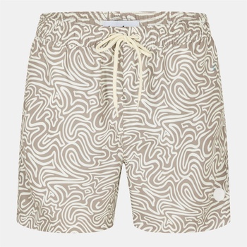 Threadbare Бански гащета Threadbare Men's Contour Swim Shorts - Taupe