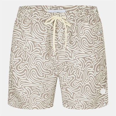 Threadbare Бански гащета Threadbare Men's Contour Swim Shorts - Taupe