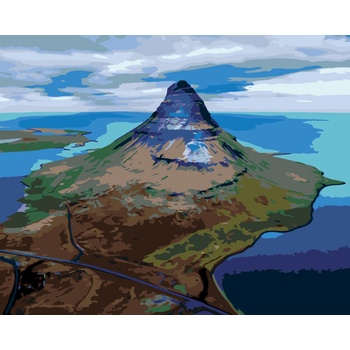 ZUTY Maľovanie podľa čísel HORA KIRKJUFELL Rámovanie vypnuté plátno na rám Rozmer 80 x 100 cm