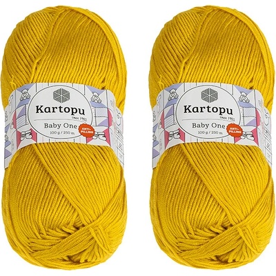 Bellatex SET 2ks - Příze BABY ONE Hořčicová 100g / 250 m
