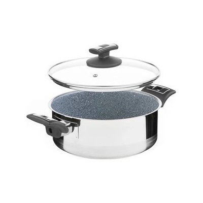 KOLIMAX Kastrol CERAMMAX PRO COMFORT s poklicí, průměr 22 cm, objem 3.0 l, keramický povrch šedý granit