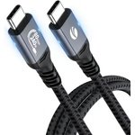 VCOM кабел Cable Thunderbolt 5 / USB4 - USB-C 80Gbps PD240W 0.6m Black - CU584M-0.6m (CU584M-0.6m) - xtreme